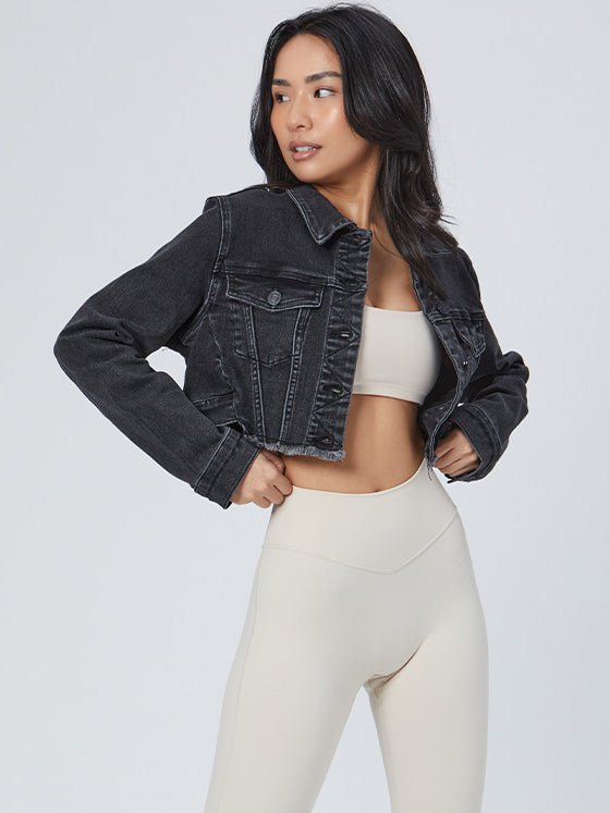 Cropped Denim Black Denim Jacket Womens Cheap Desire Denim Jacket