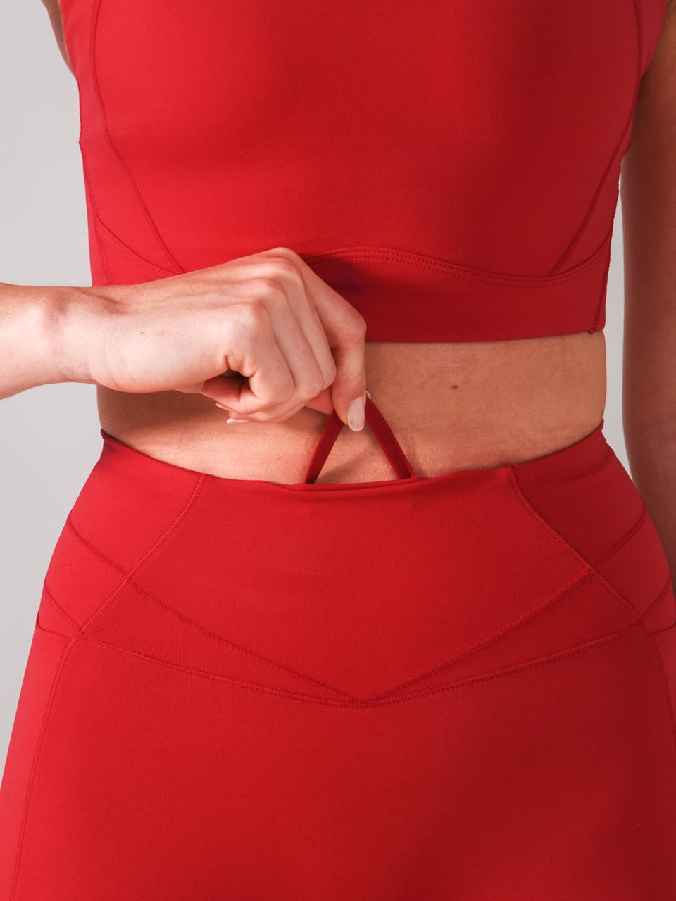 Airbrush Pocket Legging - Lipstick Red