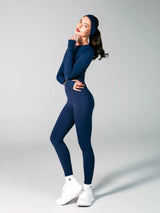 Thumbnail 3 of Airbrush Pocket Legging - Baked Blue, 3 of 7