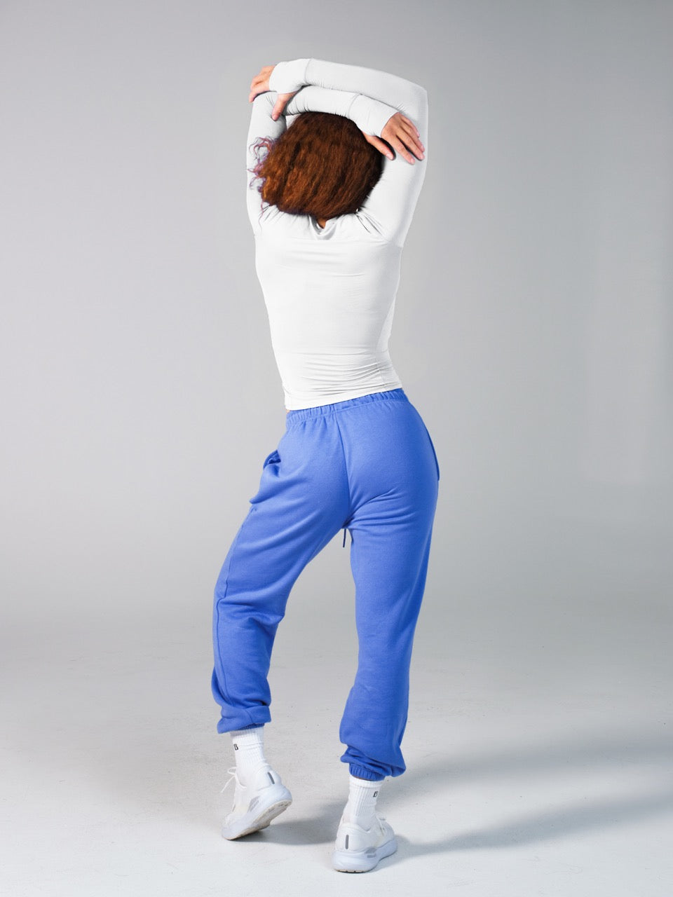 Halo Long Sleeve Hip Tee - White