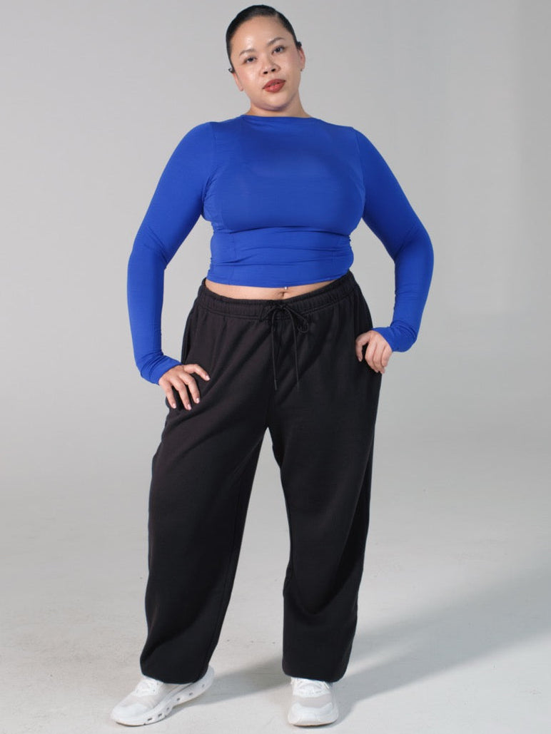 Halo Long Sleeve Baby Tee - Rio Blue