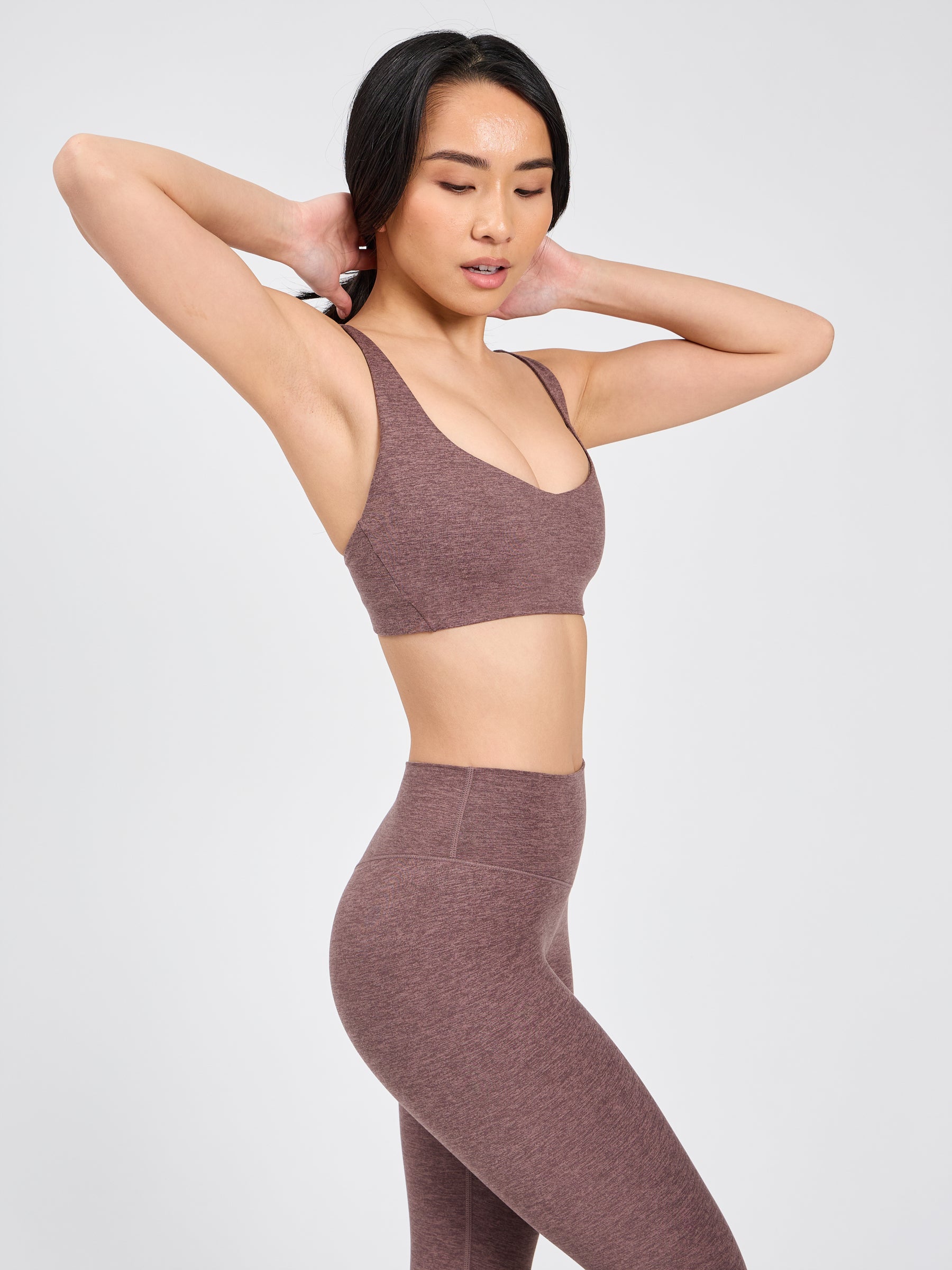 Dream Heathered Sports Bra - Mocha Berry