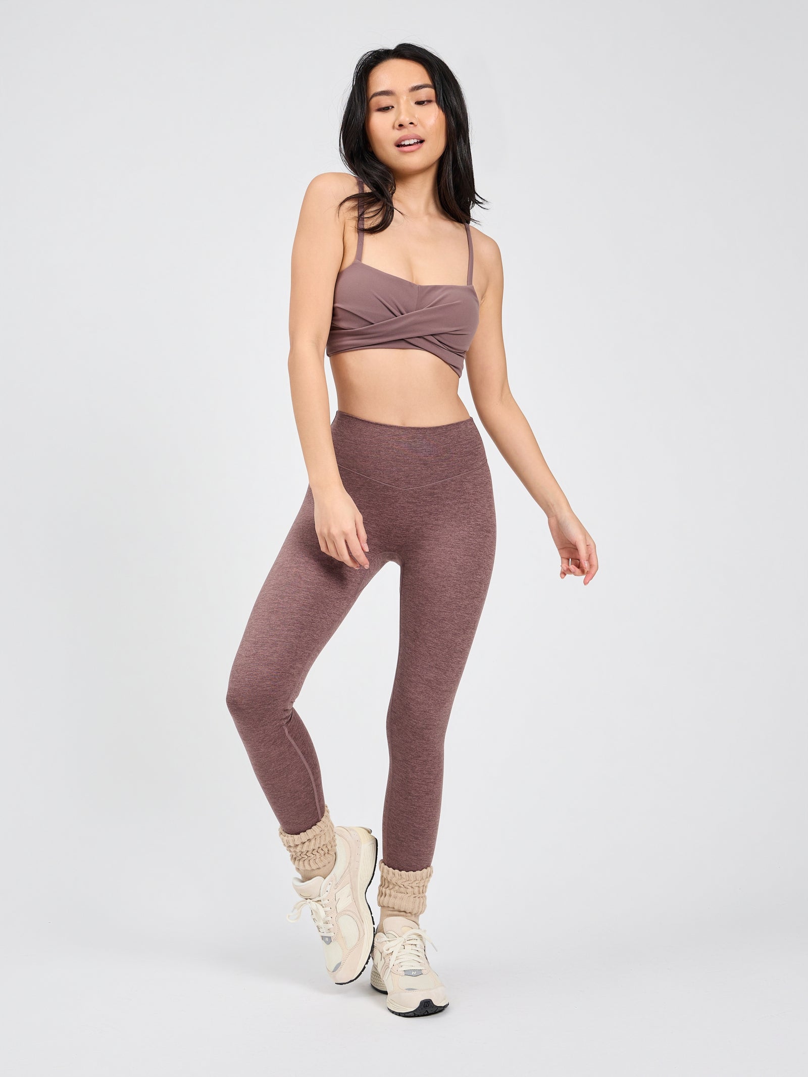 Ivy Wrap Sports Bra - Mocha Berry