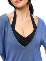 Thumbnail 7 of V Neck Pump Cover - Denim Blue, 7 of 8