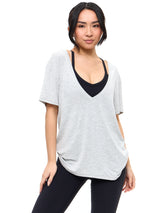 Thumbnail 2 of V Neck Pump Cover - Heather Grey, 2 of 8