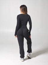 Thumbnail 4 of Halo Long Sleeve Hip Tee - Onyx Black, 4 of 6