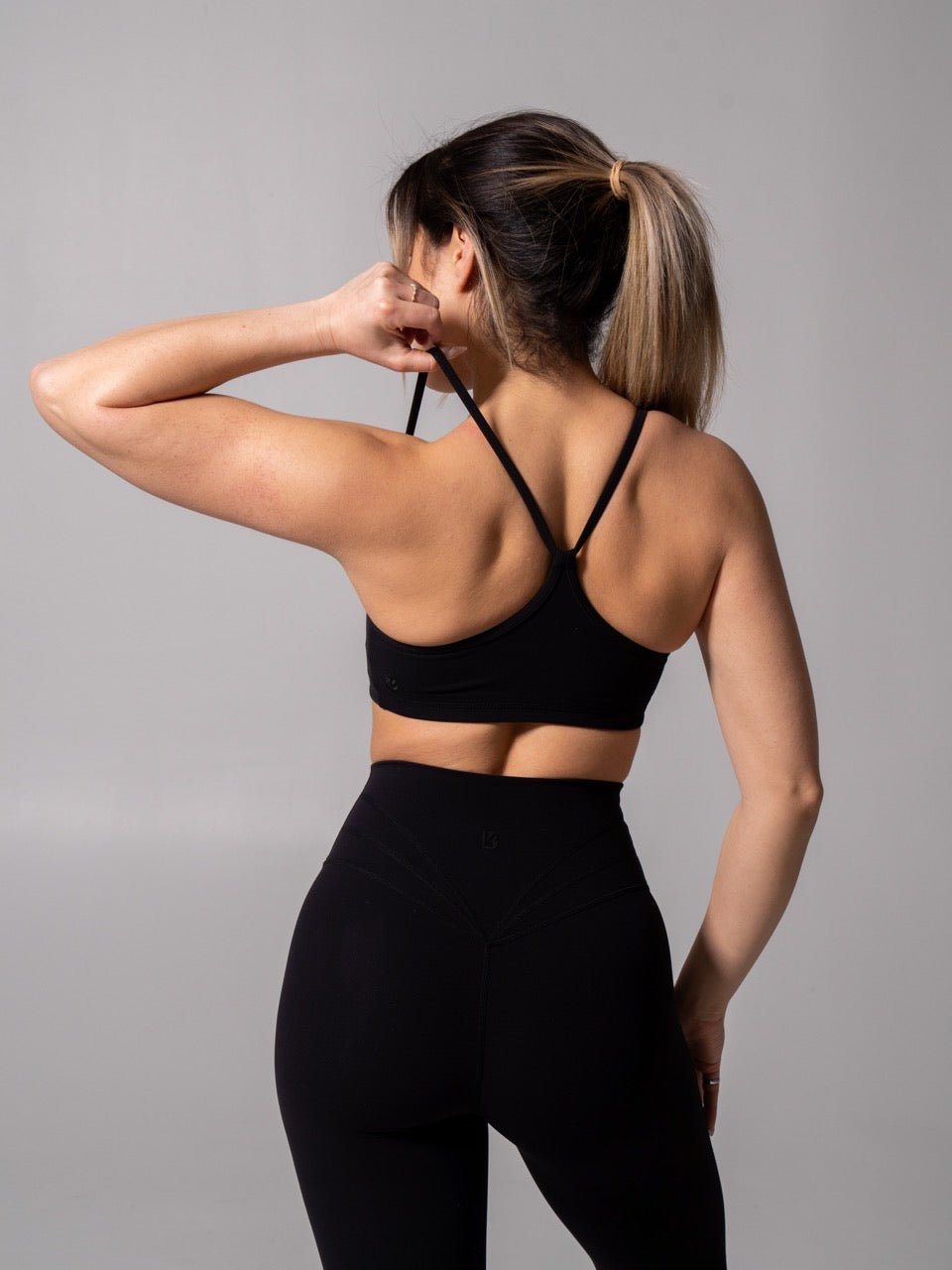 Reversible Sports Bra - Onyx Black and White