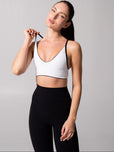 Girlfriend Reversible Sports Bra - Onyx Black and White