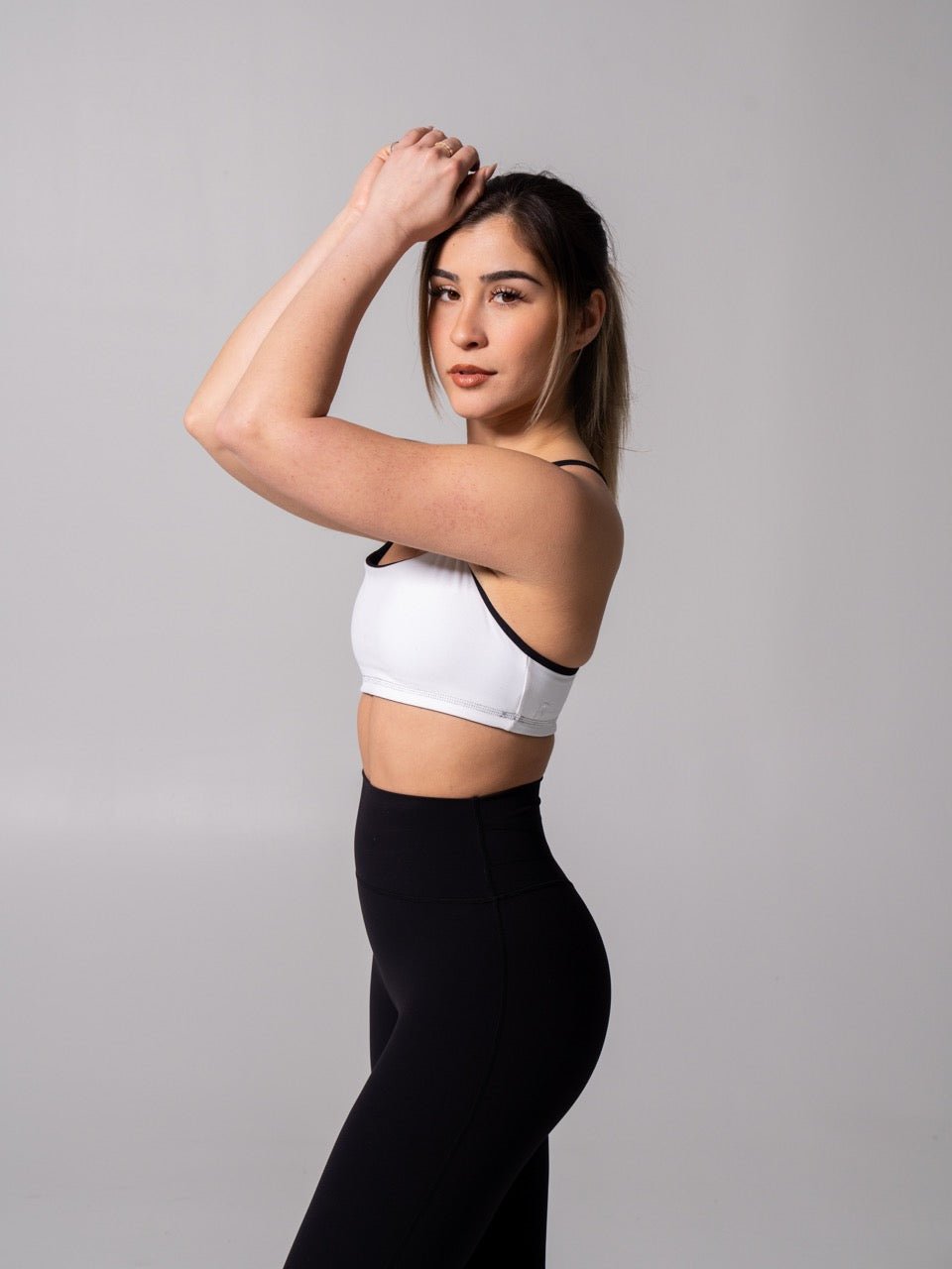 Reversible Sports Bra - Onyx Black and White