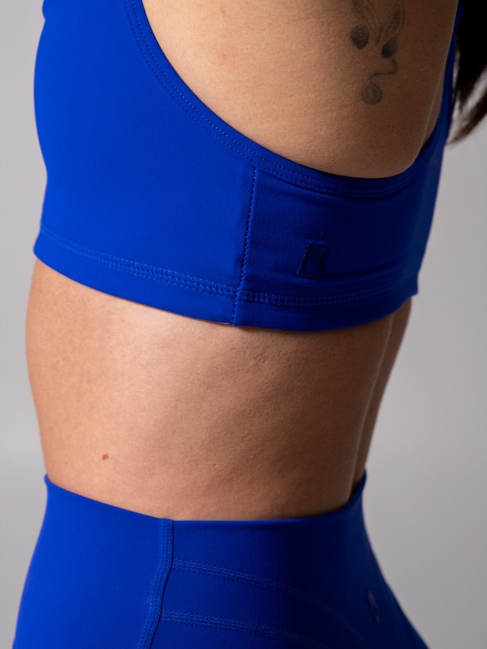 Reversible Sports Bra - Rio Blue and White