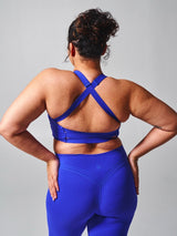 Thumbnail 4 of Candy Wrap Sports Bra - Rio Blue, 4 of 6