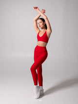 Thumbnail 4 of Girlfriend Reversible Sports Bra - Lipstick Red and Miami Vice, 4 of 12