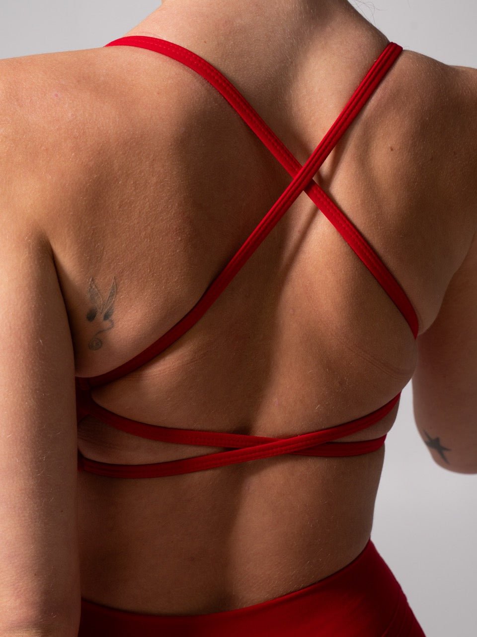 Girlfriend Reversible Sports Bra - Lipstick Red and Miami Vice