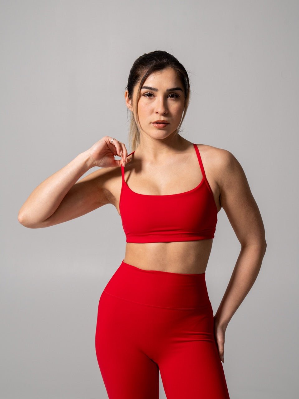 Reversible Sports Bra - Lipstick Red and Miami Vice