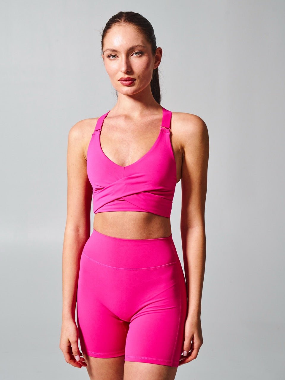 Candy Wrap Sports Bra - Miami Vice