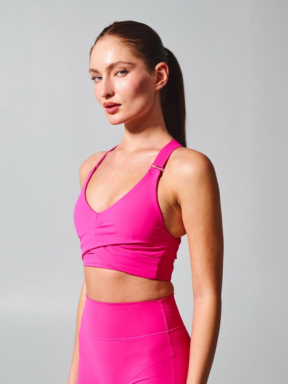 Candy Wrap Sports Bra - Miami Vice