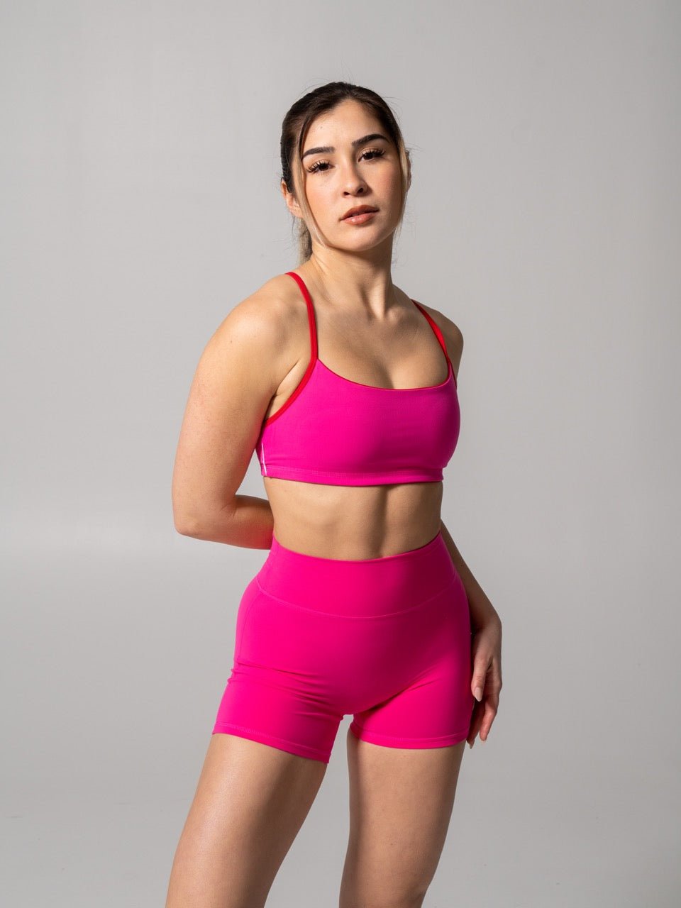 Reversible Sports Bra - Lipstick Red and Miami Vice