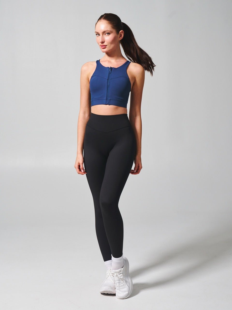 Wicked Zip Sports Bra - Baked Blue