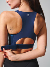Thumbnail 8 of Wicked Zip Sports Bra - Baked Blue, 8 of 11