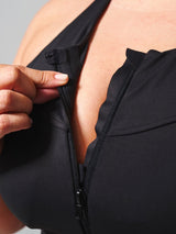 Thumbnail 5 of Wicked Zip Sports Bra - Onyx Black, 5 of 6