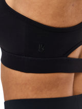 Thumbnail 7 of Reversible RacerBack Sports Bra - Onyx Black and White, 7 of 9