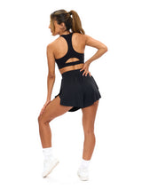 Thumbnail 5 of Reversible RacerBack Sports Bra - Onyx Black and White, 5 of 9