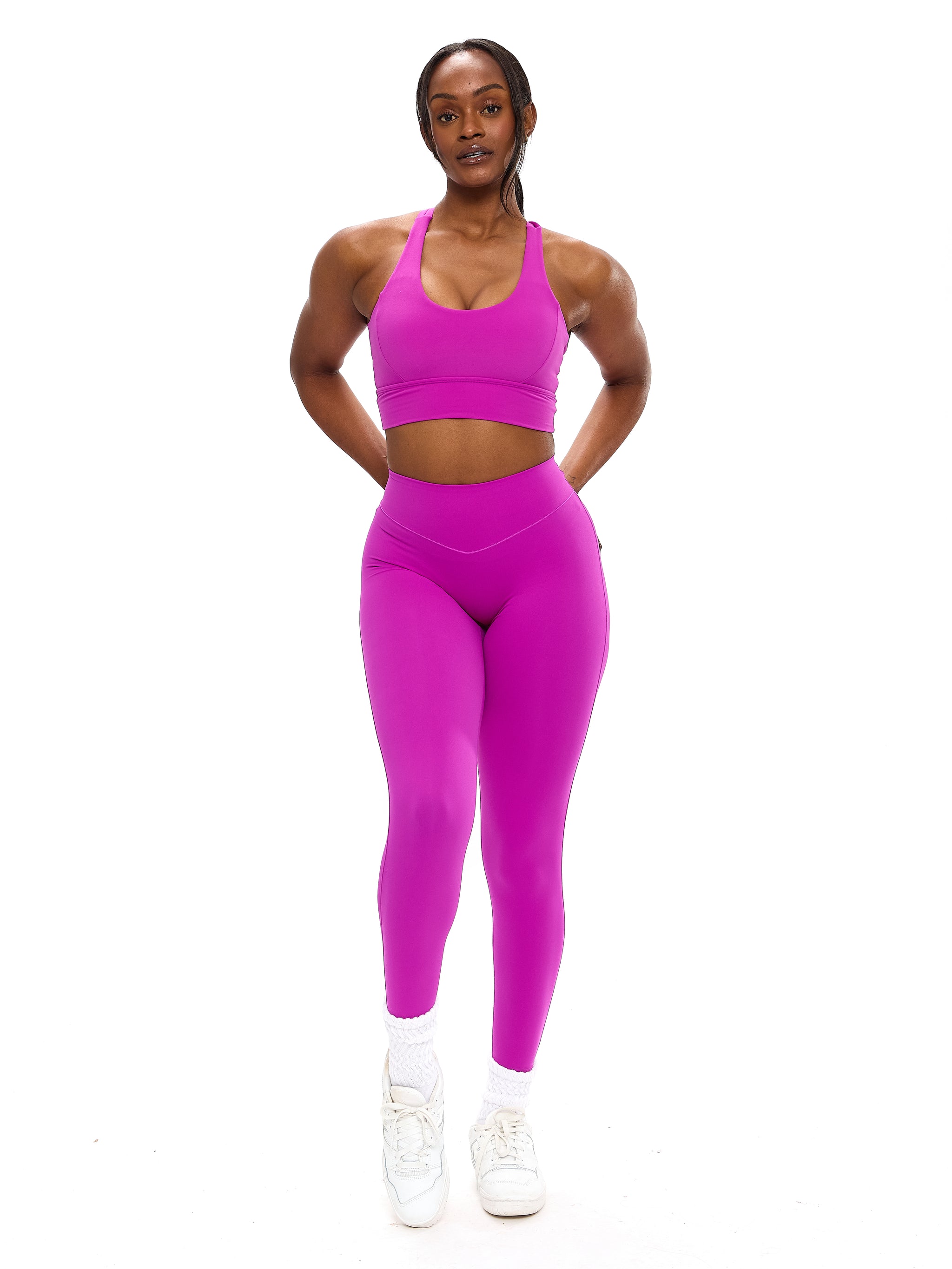 Aggressive Scrunch Highlight Legging - Grape Juice