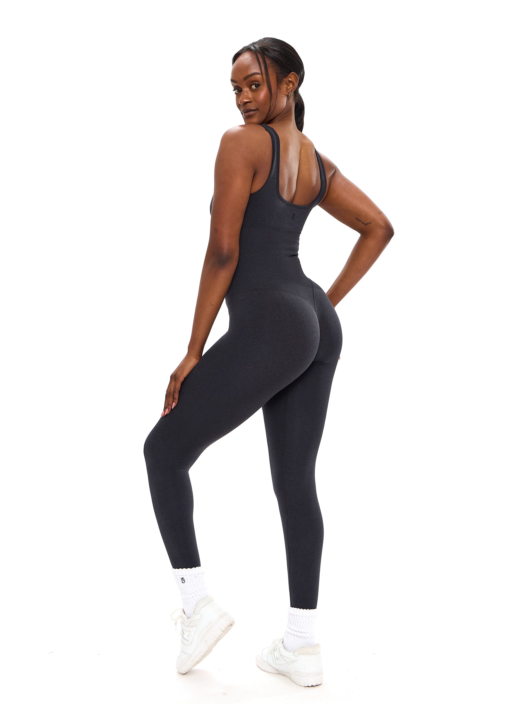Shape Seamless Bodysuit - Charcoal