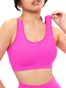 Scoop Seamless Sports Bra - Hard Candy