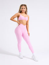 Thumbnail 2 of Candid Cross Waist Legging - Lover Pink, 2 of 7