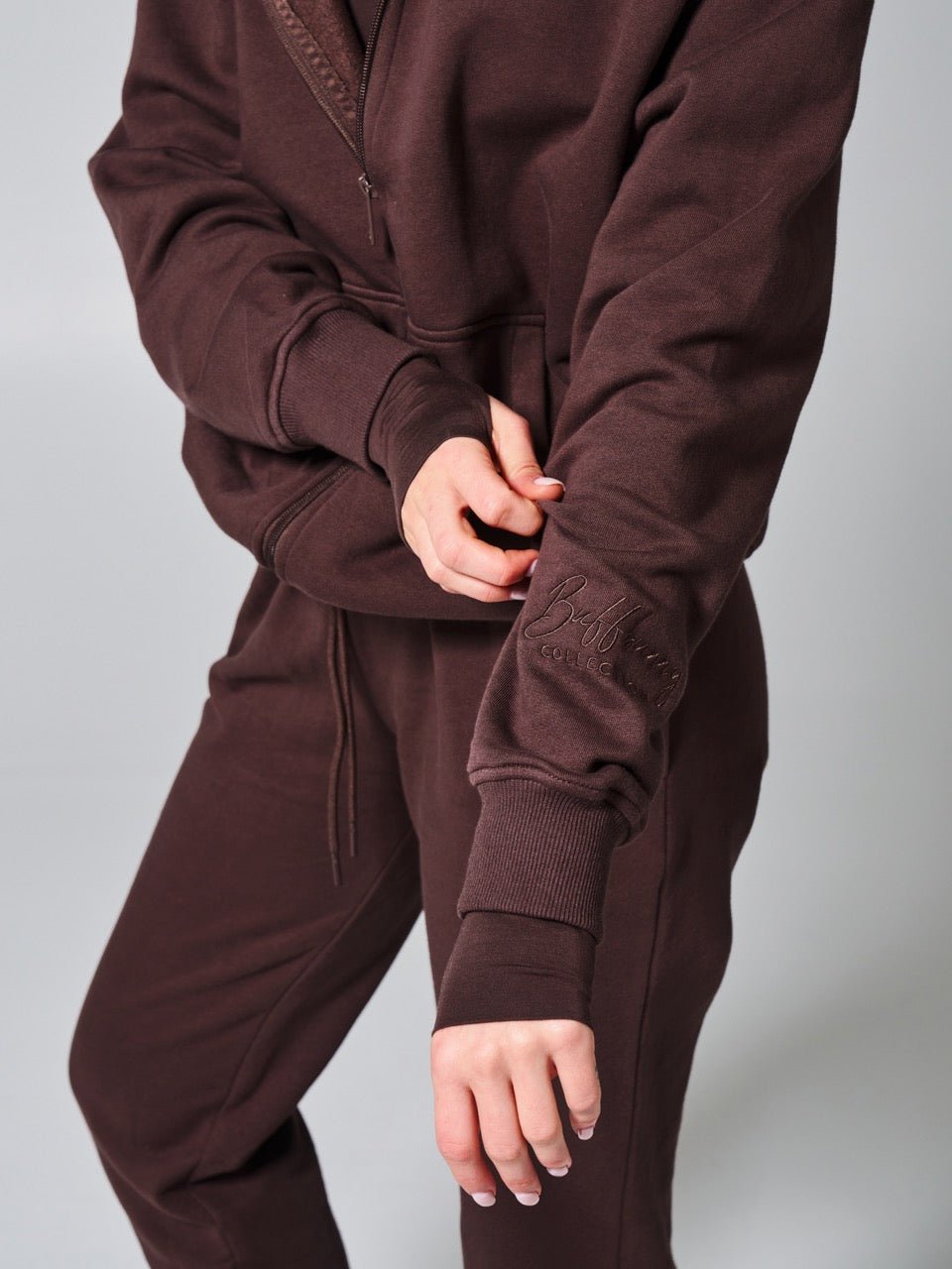 Threads Zip Hoodie - Espresso