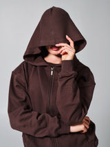 Thumbnail 4 of Threads Zip Hoodie - Espresso, 4 of 5