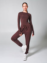 Thumbnail 2 of Threads Jogger Sweatpant - Espresso, 2 of 6