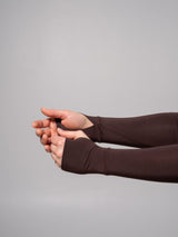 Thumbnail 7 of Halo Long Sleeve Baby Tee - Espresso, 7 of 7