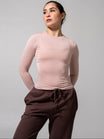 Halo Long Sleeve Hip Tee - Strawberry Milk