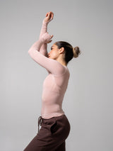 Thumbnail 3 of Halo Long Sleeve Hip Tee - Strawberry Milk, 3 of 7