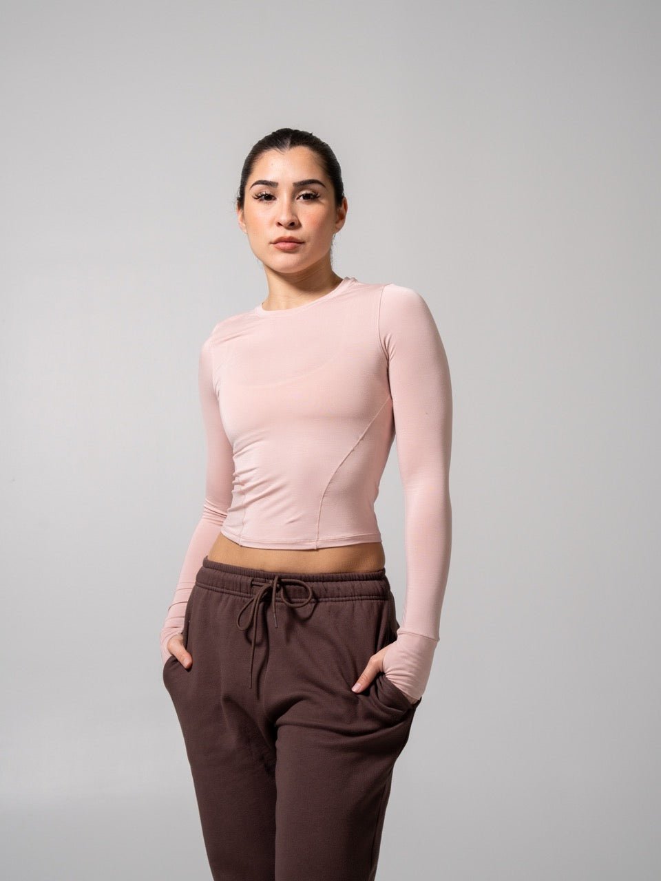 Halo Long Sleeve Baby Tee - Strawberry Milk