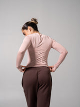 Thumbnail 4 of Halo Long Sleeve Baby Tee - Strawberry Milk, 4 of 7