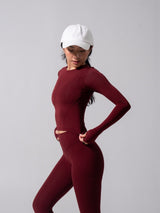 Thumbnail 4 of Halo Long Sleeve Baby Tee - Vineyard, 4 of 11