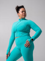 Thumbnail 2 of Rosa Waist Length Jacket - Teal Me Later, 2 of 13