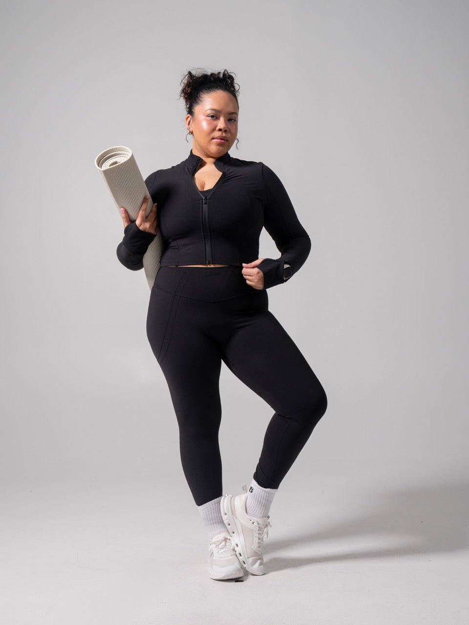 Rosa Waist Length Jacket - Onyx Black