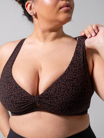 Twist Fit Sports Bra - Leopard Print
