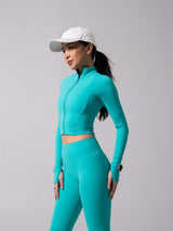 Thumbnail 7 of Rosa Waist Length Jacket - Teal Me Later, 7 of 13