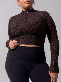 Rosa Waist Length Jacket - Leopard Print