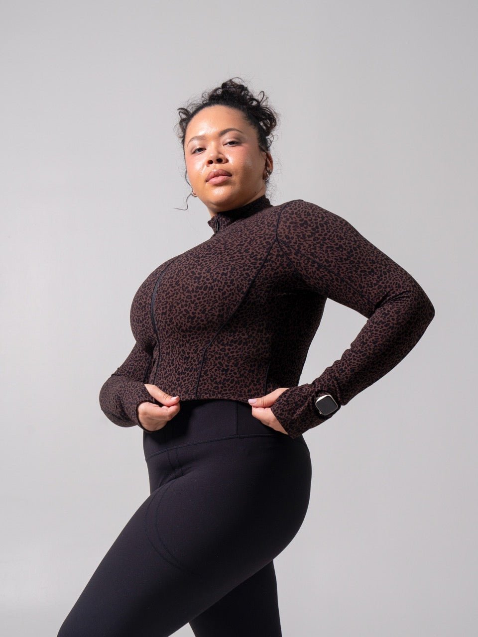 Rosa Waist Length Jacket - Leopard Print