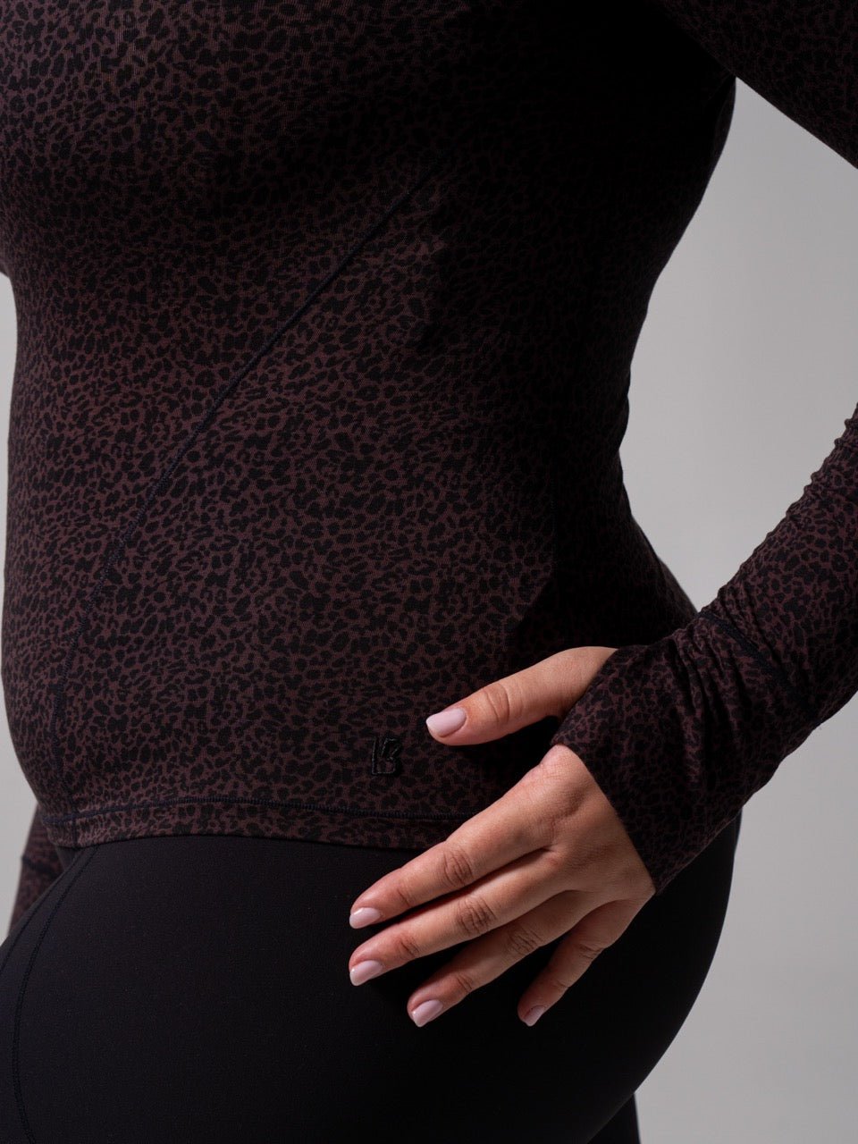 Halo Long Sleeve Hip Tee - Leopard Print