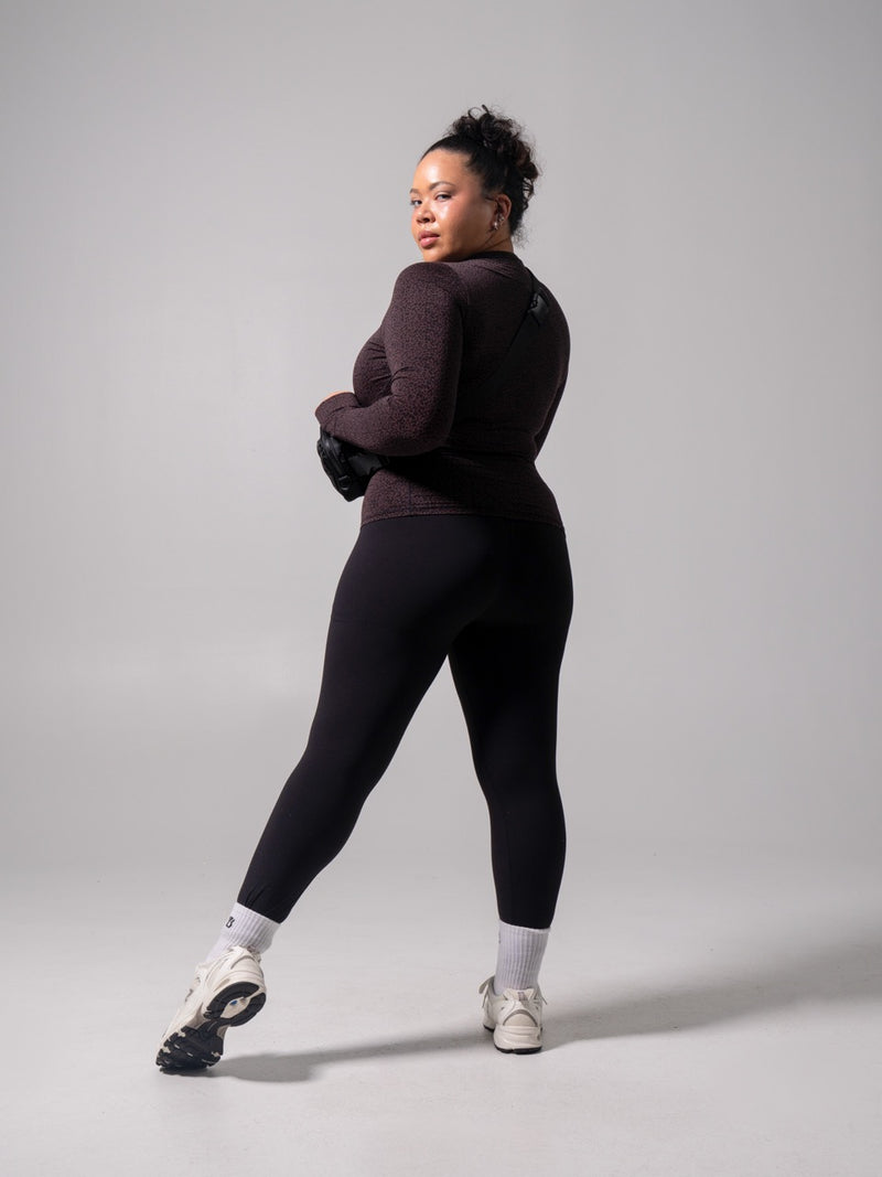 Halo Long Sleeve Hip Tee - Leopard Print