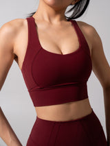 Thumbnail 1 of Nubre Twilight Sports Bra - Vineyard, 1 of 8
