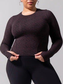 Halo Long Sleeve Baby Tee - Leopard Print