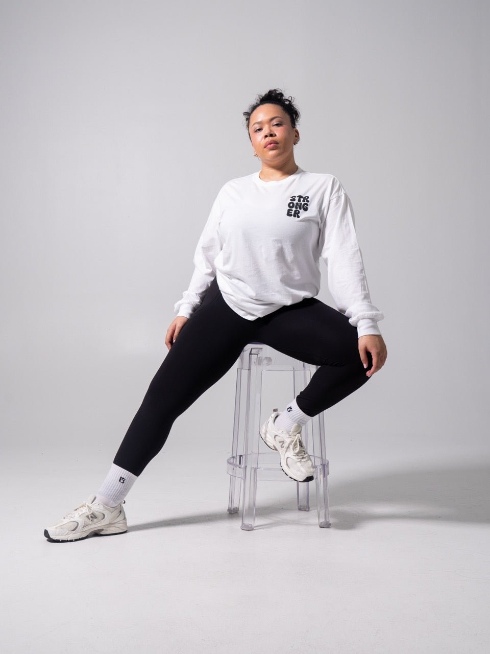 Stronger Long Sleeve Tee - White